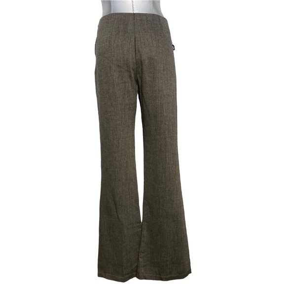 VTG Louis Verdad 8 Dress Pants Black White Tweed Pockets Lace Trim Wide Leg Work - Picture 4 of 7